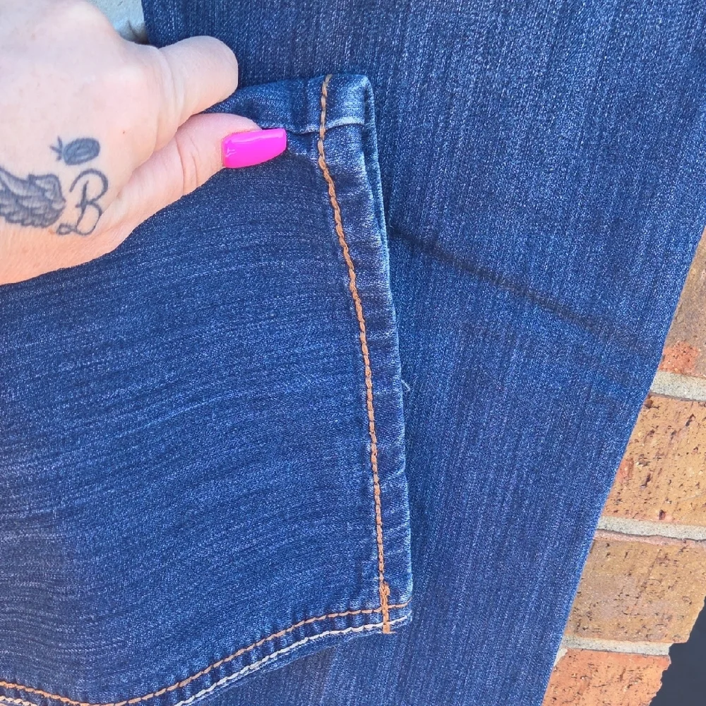 Rue21 Distressed Blue Boot Cut Jeans - Picture 4 of 16